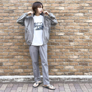 【Recommend】〈ORIGINAL Charcoal〉Stretch Nylon Warm Up Jacket & Pant