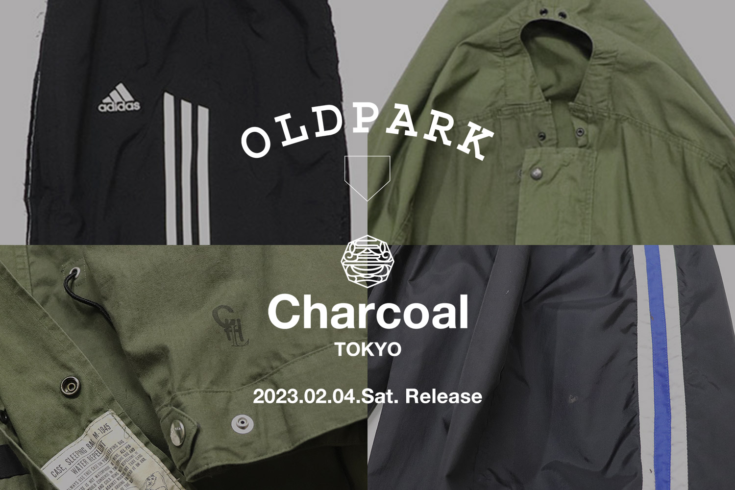 OLD PARK × Charcoal TOKYO Special Mods CoatおよびTrack Buggy Pant 