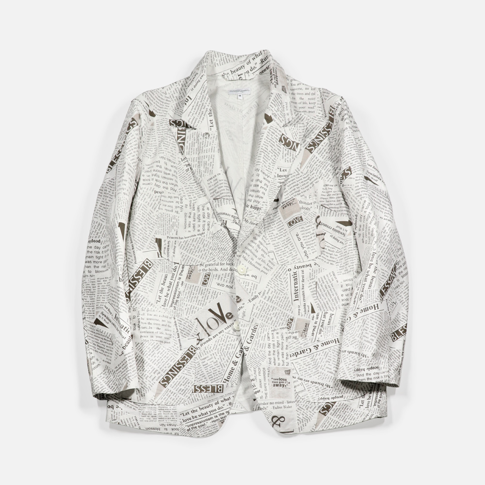 〈ENGINEERED GARMENTS（エンジニアド ガーメンツ）〉Newspaper Print Bedford Jacket